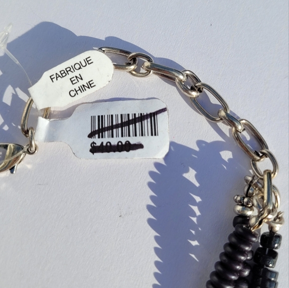 NWT Free People Oceanfront layered necklace in Black - Picture 3 of 5